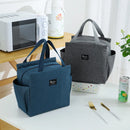 Double pockets Portable lunch bag lunch box insulated canvas tote bag school lunch portable dinner box picnic food storage