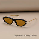 Trendy Luxury Brands Women's Cat Eye Tortoiseshell Sunglasses UV400 Oval Glasses For Woman Fashion Designer Classical Glasses