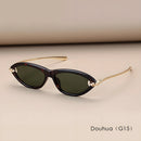 Trendy Luxury Brands Women's Cat Eye Tortoiseshell Sunglasses UV400 Oval Glasses For Woman Fashion Designer Classical Glasses
