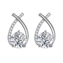 SKEDS Fashion Cross Stud Earrings For Women Girls Korean Style Elegant Crystal Jewelry Ear Rings Fishtail Lady Earrings Gift